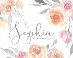 Watercolor Floral Clipart Gentle Flowers Light Digital Etsy Pink Watercolor Flower Watercolor Flowers Tutorial Floral Watercolor