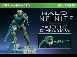 Features the master chief in an action pose with grappleshot firing and energy sword at the ready; Upcoming Halo Infinite Master Chief With Grappleshot 10 Vinyl Statue Youtube