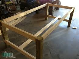 Dining table plans that use recycled lumber, pallet wood or even repurposed doors are all the rage. Diy Farmhouse Table For Less Than 100 The Turquoise Home