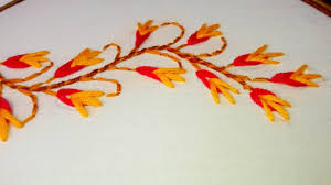 Hand Embroidery | Border Design By Lazy Daisy Stitch. - YouTube