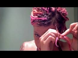 How i discovered braid hairstyles for curly hair. Braiding Yarn Into Hair Video Hippie Hair Hair Hair Wraps