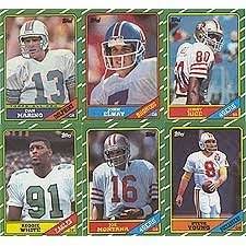 4.0 out of 5 stars 1 rating. Amazon Com 1986 Topps Football Complete Near Mint To Mint Hand Collated 396 Card Set Loaded With Rookie Cards Including Jerry Rice Steve Young Reggie White Sports Collectibles