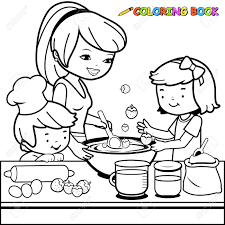 Aquí tienes muchas imágenes bonitas de cocina para colorear. Madre Y Ninos Que Cocinan En La Pagina Del Libro Para Colorear Cocina F Libros Para Colorear Paginas Para Colorear Disney Actividades De Arte Para Preescolares