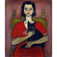 Folesdog Posted On Instagram Alice Neel American 1901 1984 Untitled Woman With A Cat 1932 Oil On Canvas 21 X 17 1 2 In 2020 Cat Painting Cat Art Art Day