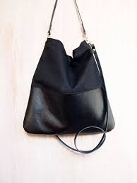 black leather and black canvas tote bag harris adjustable leather shoulder bag optional zipper leather shopper bag by holm goods casual bags black leather tote bag leather shoulder bag