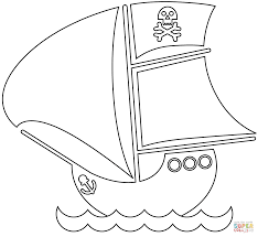 Coloriage - Navire pirate | Coloriages à imprimer gratuits