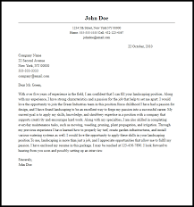Professional Landscaping Cover Letter Sample Writing Guide Resume Now