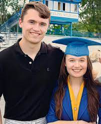 Young Charlie Kirk With Her Sister in 2014 celebrating his sister Mary's  high school graduation :O :O