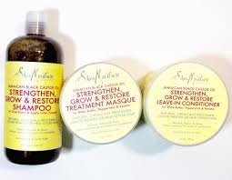 Sheamoisture Jamaican Black Castor Oil Strengthen Grow Restore Collection Review Shea Moisture Products Black Castor Oil Jamaican Black Castor Oil