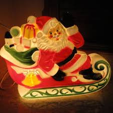 Empire Plastic Blow Mold Santa In Sleigh These Vintage Blow Molds Are Incredible Vintage Christmas Antique Christmas Old Christmas