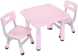 Host a pretend tea party, play house or enjoy a delicious snack while relaxing on the step2 mighty my size kids plastic table and chairs set. Dwlxsh Kids Table And Chairs Set Family Time Toddler Activity Chair Best For Toddlers Reading Train Desk And Chair Set Study Table And Chair Kids Study Table