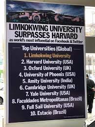 Limkokwing university is an international university with a global presence across 3 continents. Wow Limkokwing Ranked Higher Than