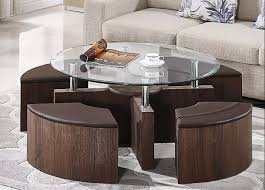 The tucson leather storage ottoman coffee table is a great way to help you organize your living room in a classic, tasteful fashion. Cermak Glass Coffee Table With Ottomans