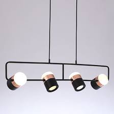 A gray backdrop plays foil to simple wood shelves in the bar. Led Chandelier Modern All Copper Dining Room Light Luxury Bar Nordic Home Creative Spot Pendant Lamp Dw D6065 China Pendant Lamp Modern Lamp Made In China Com