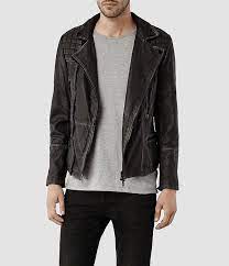 Allsaints Cargo Leather Biker Jacket Mens Leather Jackets Leather Jacket Men Cool Jackets For Men Jackets Men Fashion