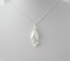 Snowdrop Necklace Bell Flower Pendant Girl Gifts Uk Etsy Etsy Bridesmaid Necklace Necklace Flower Pendant