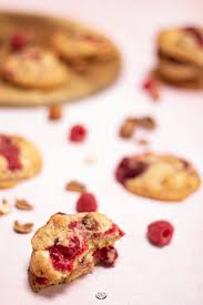 Cookies Framboises Chocolat Blanc Noisettes Recette Cookies Recette Alimentation Dessert