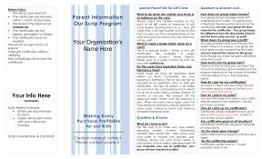 The fact that you cannot check your gift card balance online is obnoxious. Parent Info Brochure 4 Panel