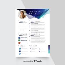 Premium Vector Curriculum Vitae Template With Photo