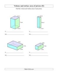 The Volume And Surface Area Of Rectangular Prisms With Decimal Numbers B Measurement Worksheet Volume Worksheets Area Worksheets Rectangular Prisms