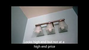 The unique square etched glass shades and brushed nickel finish combine for a decidedly retro appearance. Portfolio 3 Light Vanity Bar Review Youtube