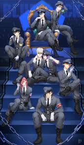 jacket, arm up, hand up, mikage reo, red eyes - Anime R34