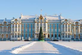 Saint petersburg is russia's second largest city located at the head of the gulf of finland and the neva river. Catherine Palace St Petersburg With Christmas Tree In Front Park Inn By Radisson