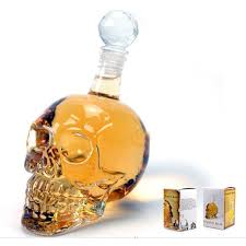 Skull Head Liquor Alcohol Shot Clear Glass Bottle Drinking Home Bar Decanter Skull Vodka Bottle Skull Decanter Crystal Head Vodka