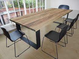 Dining table,wooden w/metal legs, large. Blackwood Dining Table On Metal Loop Legs Diningtable Interiordesigner Timber Dining Table Dining Table Dining Room Table
