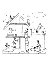 Slide crayon on highway and forestry equipment! Kindergarten House Coloring Pages For Kids Drawing With Crayons