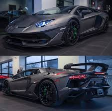Lamborghini Aventador Svj Black And Blue A Stealthy Lamborghini Aventador Svj In Matte Grey Lamborghini Aventador Dream Cars Lamborghini Super Luxury Cars