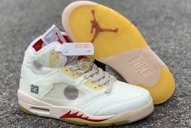 2020 Off White X Air Jordan 5 White Fire Red Ct8480 002 For Sale In 2020 Air Jordans Air Jordans Retro Jordan Shoes New Release