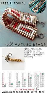 How To Make Square Stitch Beaded Bracelet With Matubo Seed Beads Easy Tutorial Beaded Bracelets Tutorial Jewelry Patterns Bead Jewellery
