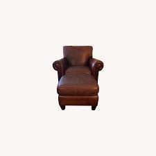 Leather couch and matching chair. Oversized Leather Club Chair And Ottoman Cognac Aptdeco