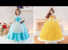 Disney Princess Belle Doll Cake Beauty And The Beast Tan Dulce Youtube Doll Cake Princess Belle Cake Beauty And The Beast Cake Birthdays