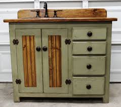 Rustic Farmhouse Vanity Copper Sink 42