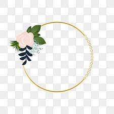 Wedding Invitation Decoration With Gold Circle Frame Bunga Alam Musim Panas Png And Vector With Transparent Background For Free Download Gold Circle Frames Circle Frames Wedding Frames
