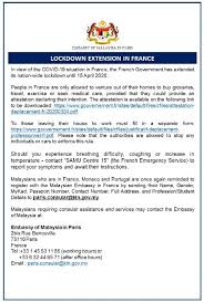 The star of the latest malaysia news, news on politics, lifestyle, opinions & the world. Lockdown Extension In France News From Mission Portal