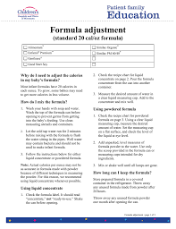 formula adjustment standard formula