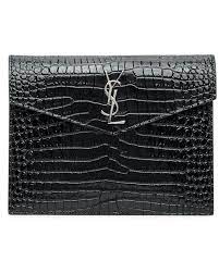 Lyst.com has been visited by 10k+ users in the past month Saint Laurent Uptown Large Leather Envelope Pouch In Black Save 20 Lyst