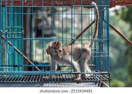 Image result for monkey caged