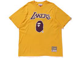 Check out our lakers shirt selection for the very best in unique or custom, handmade pieces from our одежда shops. Bape X Mitchell Ness Lakers Tee Yellow Fw18