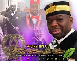 It is with deep sadness and a heavy heart to inform you that the Black  Camel has invaded our ranks and called PP William D. Wims to his reward,