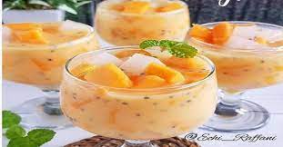 Puding mangga 1 bungkus nutrijell puding susu rasa mangga 500 ml air layer 2 my vla vanila 1 bungkus buah mangga 1 buah yg sudah di potong dadu potongan daun pandan. Segarnya Es Susu Mangga Minuman Buah Untuk Berbuka Puasa