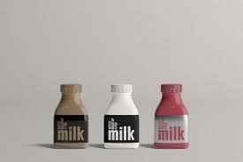 Milk Bottle Mock Up 2 Small Milk Bottle Bottle Milk Color