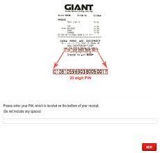Present this card to the cashier at the time of purchase and the available balance will be applied to your purchase. Giant Food Stores Survey Win 500 Giant Gift Cards Talk To Giant Widget Box