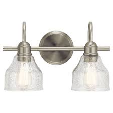 Avery Bathroom Vanity Light By Kichler 45972ni Farmhouse Vanity Lights Vanity Lighting Bathroom Vanity Lighting