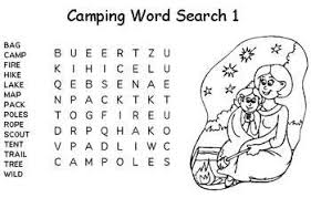 A free summer themed word search printable for children featuring 20 words that are related to summertime. Coloring Pages Word Search Summer Camp