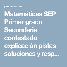 Libro de matematicas 2 de secundaria contestado volumen 2 con respuestas; Pin En Mate