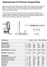 Size Charts E Jeffries Uk